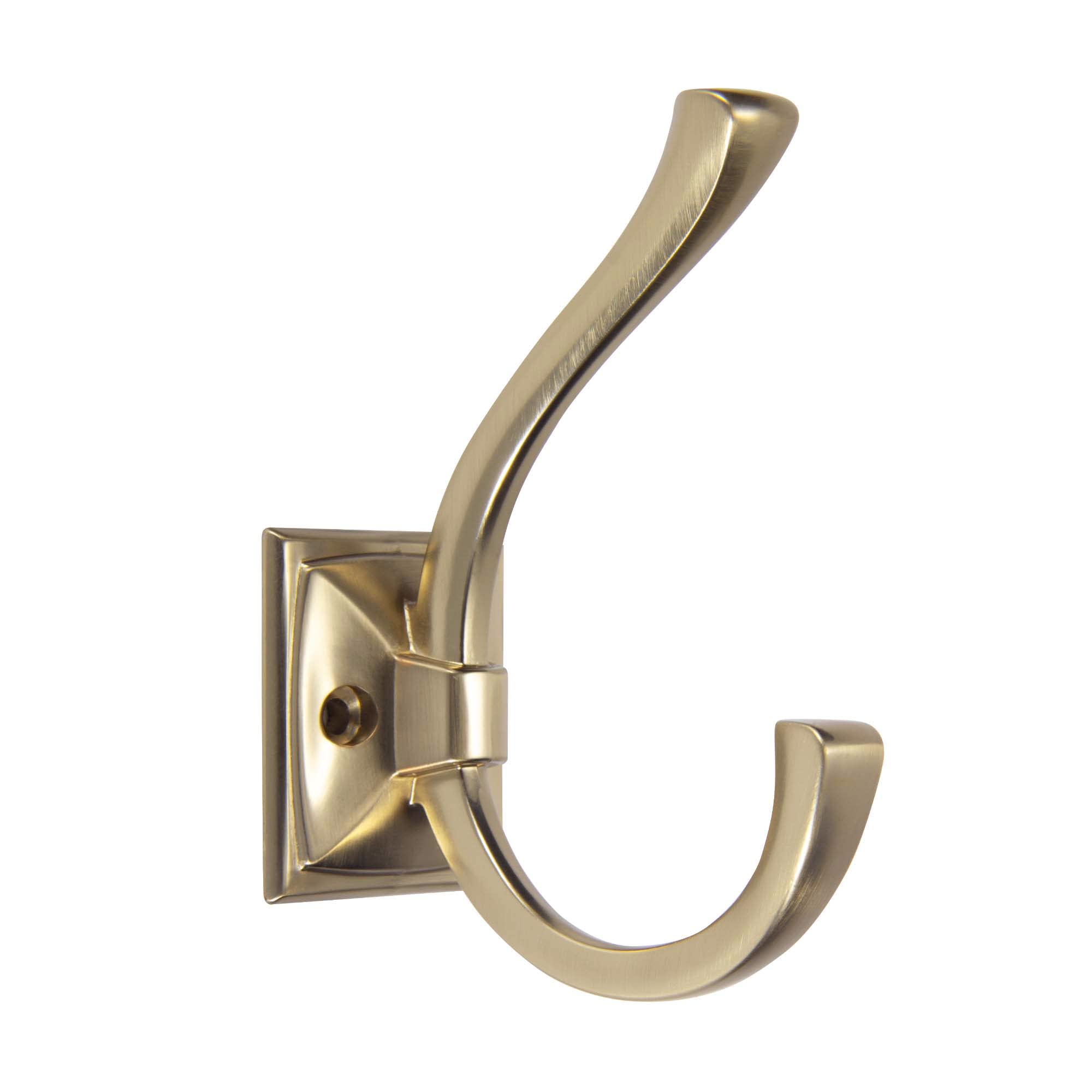 TUNNY Antique Design Wall Hanging Coat Hooks - Champagne Bronze Coat Hooks, Pack for 5 Entry Shoe Cabinets, Wardrobe Bathroom Bedroom Furniture Hardware Image