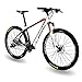 BEIOU Carbon Fiber 650B Mountain Bike 27.5-Inch 10.7kg T800 Ultralight Frame 30 Speed Shimano M6000 DEORE MTB Matte 3K CB20 (White&Red, 19-Inch)