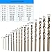 Hymnorq Cobalt Drill Bits 15PC Set, Metric Size 1.5-10mm in Indexed Case, M35 Grade HSS Co Fully Ground Construction, 135 Degree Split Point for Drilling Stainless Steel Cast Iron Brass Aluminium