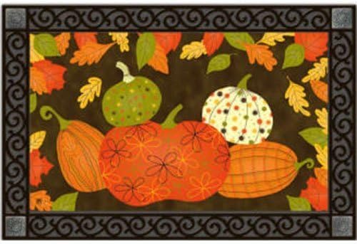Patterned Pumpkins Floor Mat Indoor or Outdoor