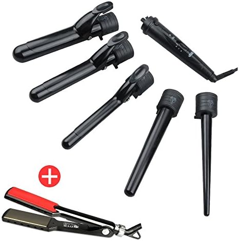Buy Hair Sticks to Send Hair Straightener- 5 in 1 Professional Curling Wand and Curling Iron Set - 0.3 to 1.25 Inch Interchangeable Ceramic Barrel Wand Curling Iron - Dual Voltage Hair Curler for All