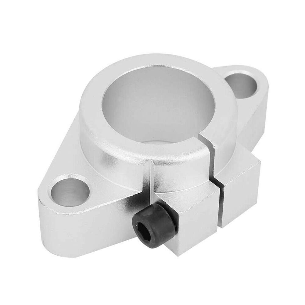 Linear Rod Shaft Support Guide Bearing Support Aluminum Alloy Linear Rail Guide Support for 12mm Diameter Shaft (SHF12, 1PCS)