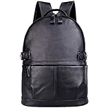 AB Earth Womens Cow Leather Backpack Handbag, M752 (Black)