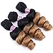 Synthetic Hair Bundles Loose Wave 16 18 20 Inches 3 Pcs/Pack Mixed Length Ombre Color T1/27 Heat Resistant Hair Weave Extensions