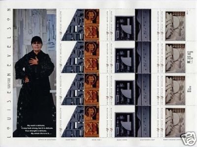 Louise Nevelson pane 20 x 33 cent U.S. Postage Stamps Scott 3379-83