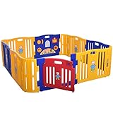 Sandinrayli Baby Playpen Kids 8+4 Panel Safety Play Center Yard Home Indoor Outdoor Fence