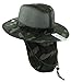 JFH GROUP Wide Brim Men Safari/Outback Summer Hat with Neck Flap (Extra Large, Dark Green Camouflage)