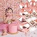 Large Rose Gold Balloons Decorations - 18 Inch Confetti Latex Pack 20 Filled Metallic Great Love | Bridal Baby Shower, Birthday, Wedding, Engagement, Prom, Graduation Supplies, Bachelorette, Sweet 16