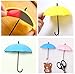 SpyShop Colorful Umbrella Key Holder, Key Hanger,Wall Key Rack,Wall Key Holder,Key Organizer for Keys, Jewelry and Other Small Items (6PCS)