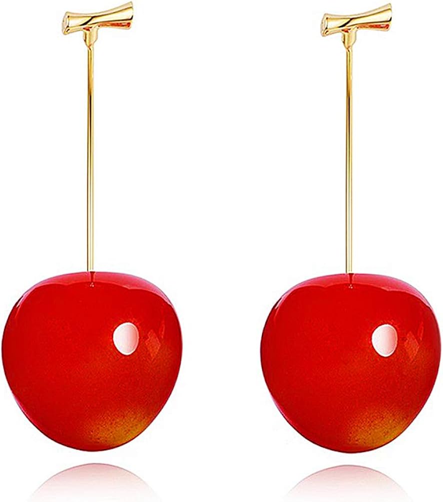 Wowanoo Cherry Earring Fruit Drop Dangle for Women