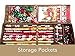 Covermates Keepsakes Gift Wrap Organizer - Holds up to 25 Rolls - Heavy Duty - Accessory Trays with Adjustable Compartments - Mesh Pocket - Holiday Storage, Red