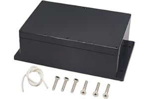 Zulkit Junction Box ABS Plastic Dustproof Waterproof IP65 Universal Electrical Boxes Project Enclosure with Fixed Ear Black 1