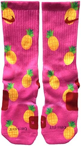 Custom Nike Elite Socks Pink Pineapples