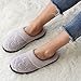 Komyufa Soft House Cotton Slippers Flat Closed Toe Lightweight Indoor Outdoor Home Shoes(XL/8.5-9 B(M) US, Grey)