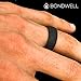 BONDWELL Silicone Wedding Ring for Men (Black) Safe, Durable Mens Rubber Wedding Band for Active Athletic Male Life, Military, Fitness, Work & Workout (Size 10)