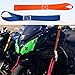 FineGood 10 Pcs Soft Loop Tie Down Straps, 1,500lb Load Capacity Breaking Strength Belts for Secure and Confident Trailering of Motorcycle Dirt Bike ATV UTV - Blue, Orange