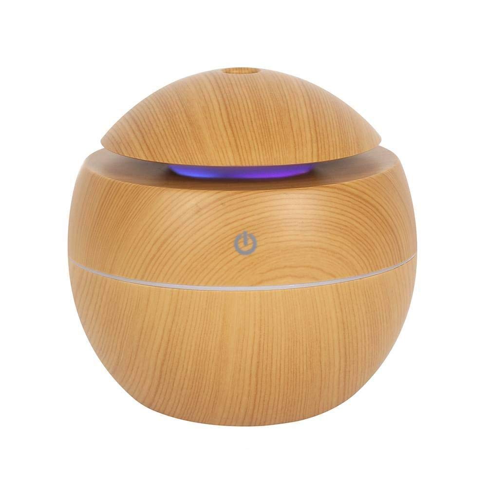 Electric Aroma Diffuser | Round Wood Grain | H10cm X W10cm X D10cm | pack of 1