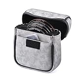 Tycka Field Filters Case for Round Filters Up to 86mm, Belt Style Design Filter Pouch, Removable Inner Lining and Water-resistant and Dustproof Design, Camouflage