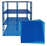 Premium Clear Blue Stackable Base Plates - 4 Pack 10