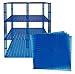 Premium Clear Blue Stackable Base Plates - 4 Pack 10
