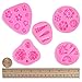 10 Pieces Unicorn Horn Molds Chocolate Candy Molds Flower Cake Fondant Mold Silicone Molds for Dessert DIY Party Cake Decoration (10 Pieces Style B)