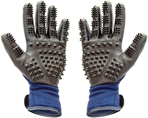 Skippypet Pet Grooming Gloves | Hair Remover Brush for Dogs, Cats &amp; Horses with Long or Short Fur | Mitt Comb for Bath, Deshedding &amp; Massage | MEDIUM | As Seen On TV | One Pair Left &amp; Right + eBook