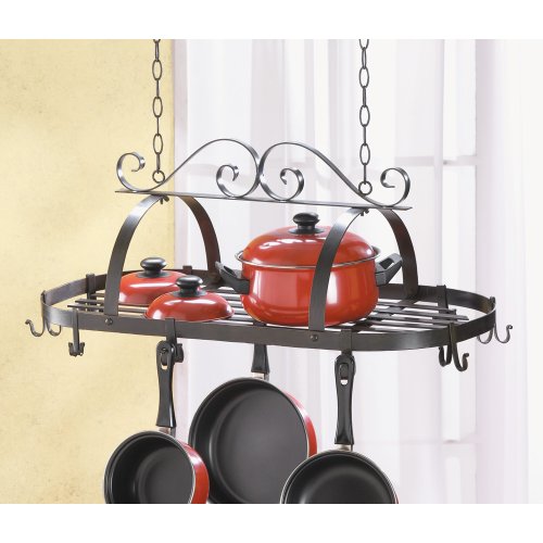 Gift Warehouse 35603 Hanging Iron Pot Rack The Home Kitchen Store