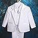 Dressy Daisy Infant Baby Boy' 5 Pcs Set Formal Tuxedo Suits No Tail Wedding Christening Outfits Size 6 Months White