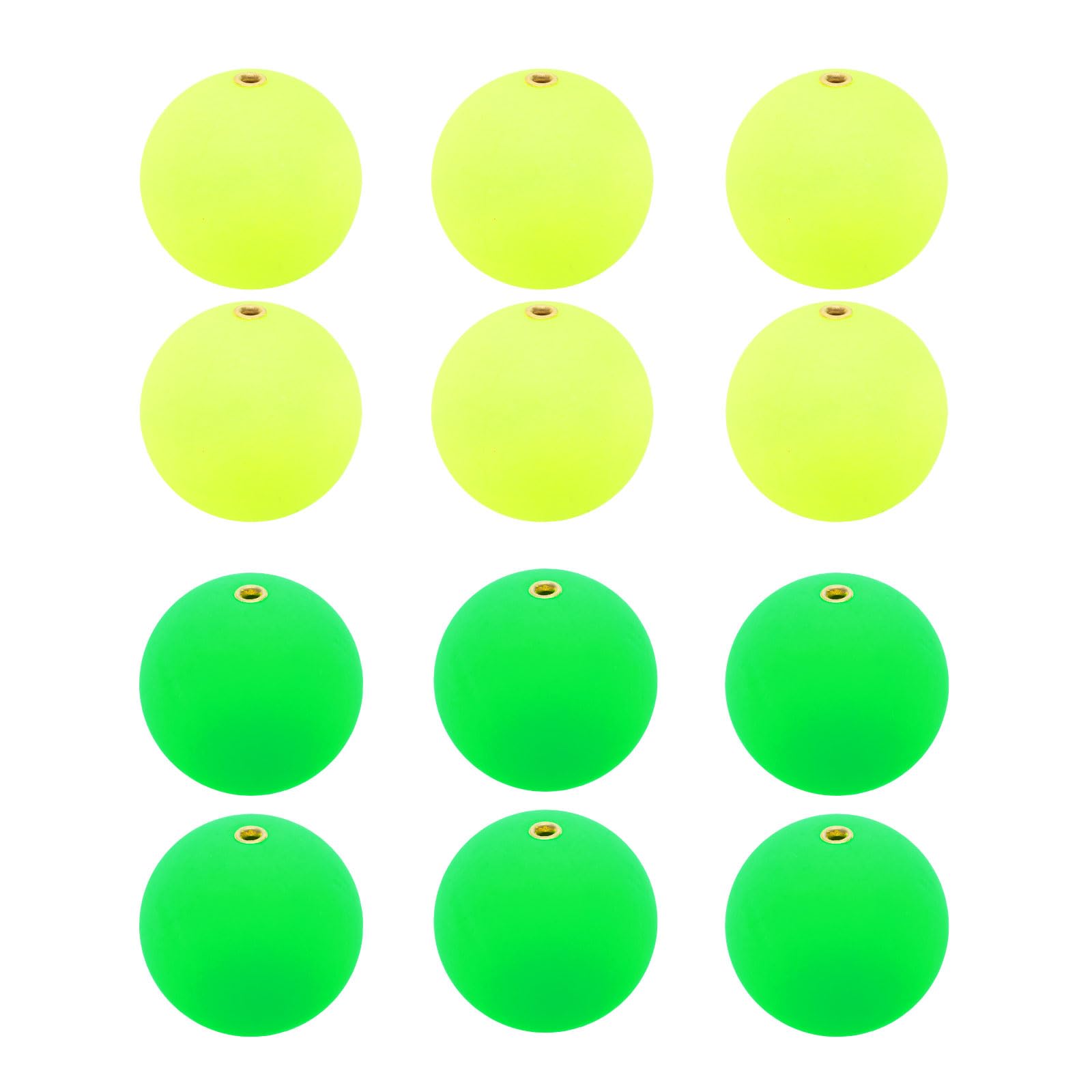 PATIKIL Fishing Bobber 30mm/1.2 Inch Dia, 12 Pack Slip Foam Floats Buoy Rig Stoppers for Crappie Trout Bass Fishing, Green,Yellow
