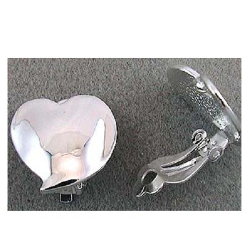 Earrings ~ Polished Hearts ~ Clip-On