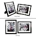 8 by 10 inch Black Picture Frame Made to Display Pictures 6x8 with Mat or 8x10 Without Mat 3 Pack One Set for Wall & Tabletop Chirstmas Holiday Home Gift