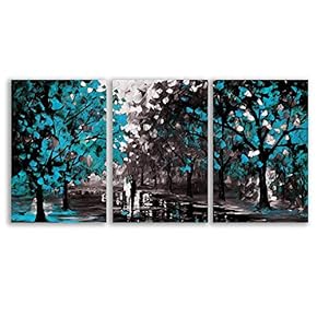 Canvas Wall Art Abstract Cloud Tree Pictures Home Wall Decorations for Bedroom Living Room Oil Paintings Canvas Prints Framed - 16"x24" x 3 Panels