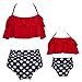 W YOU DI AN Women Falbala Bikini Set High Waist Bikini Bottom Flounce Swimsuit Bathing Suit