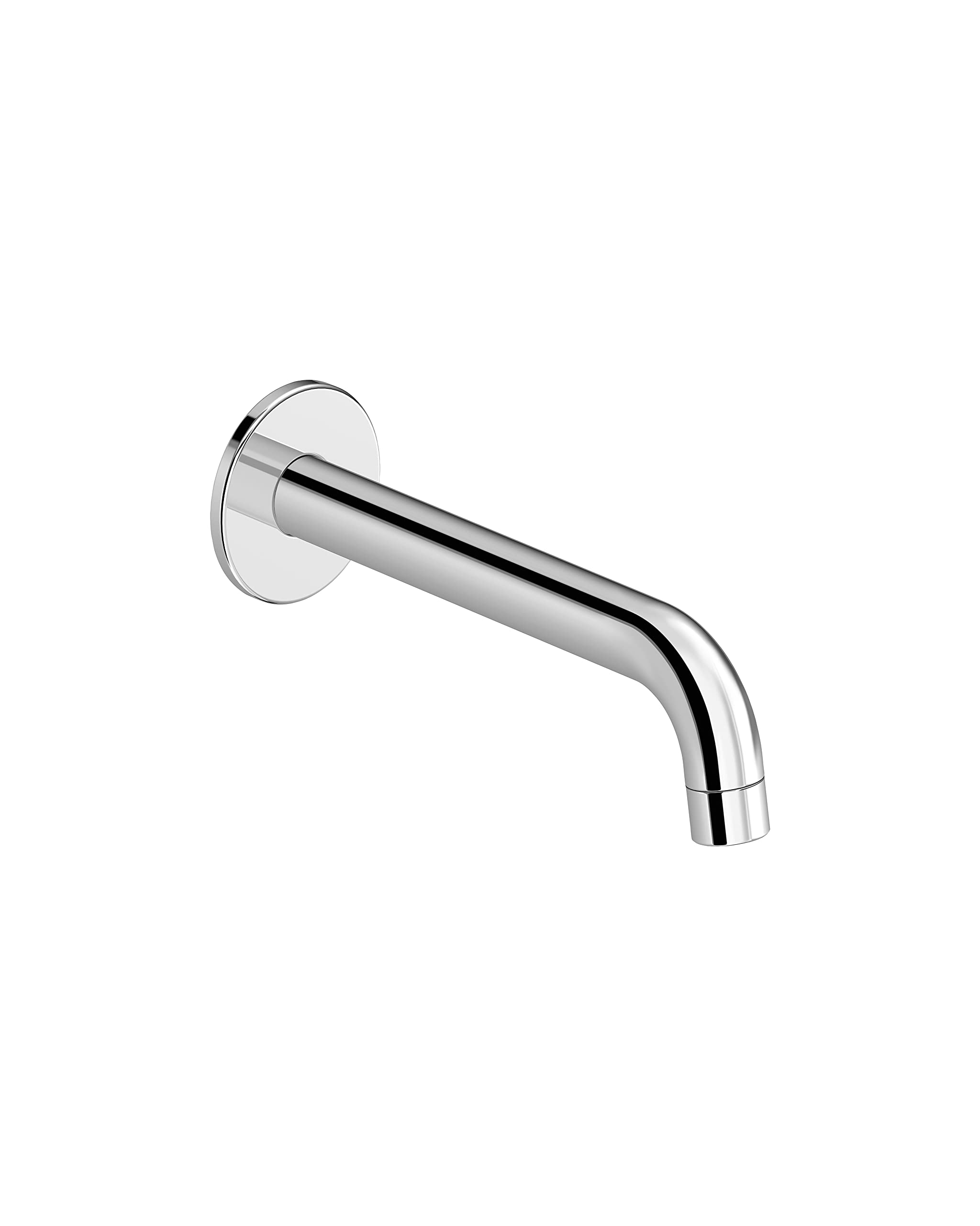 Duravit No.1 Bath Spout with Round Wall Cover, Bath Inlet, Chrome
