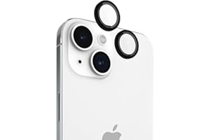 CASE-MATE Pelican Camera Lens Protector with Aluminum Rings for iPhone 15 / iPhone 15 Plus - 9H Tempered Glass - Durable Anti-Scratch, Anti-Shatter, HD View w/ Night Shoot, Case Friendly, Easy Install - Black