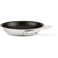 All-Clad 4108 NS Stainless Steel Tri-Ply Bonded Dishwasher Safe PFOA-free Non-Stick Fry Pan / Cookware, 8-Inch, Silver