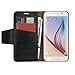 Galaxy S6 Case, aLLreLi [Luxury Edition] Galaxy S6 Wallet Case [Ultra Slim] [Black] Premium PU Leather Flip Cover - Verizon, AT&T, Sprint, T-Mobile, International, and Unlocked - Leather Case for Samsung Galaxy SVI 2015 Model