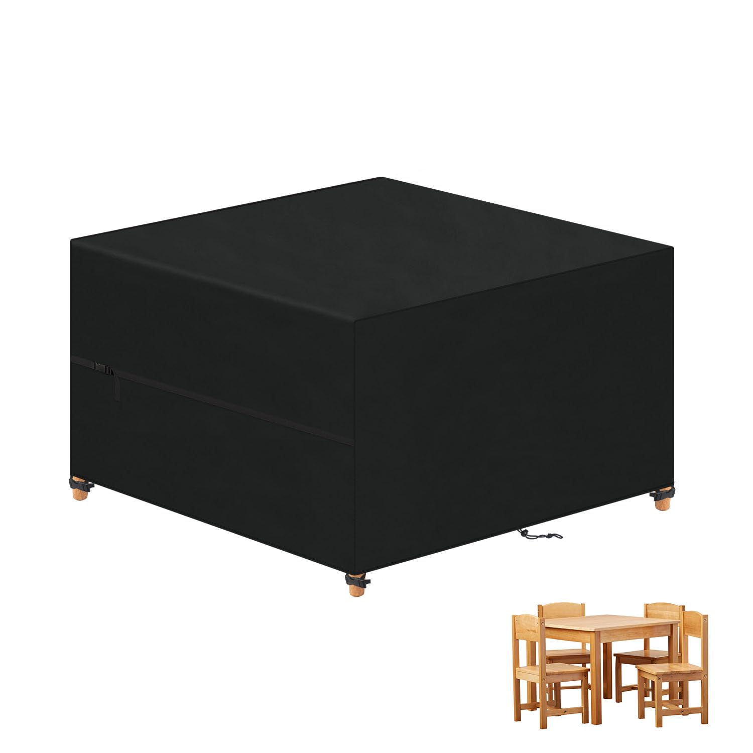 VANSHEIM Garden Furniture Covers Waterproof Outdoor Furniture Covers for Outside Table Cover for Garden Furniture Cover Outdoor Furniture Set Covers Anti-UV 420D Oxford Fabric 100x100x80cm