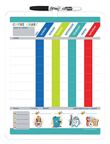 Board Dudes Magnetic Dry Erase Rewards Chore Chart with Marker and Magnets (DFB55)
