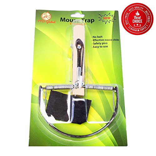 Ttd-global mouse trap without bait, stainless steel wit…