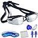 Swimming Goggles, PHELRENA Swim Goggles No Leaking Anti Fog Shatterproof UV Protection, with Silicone Nose Clip Ear Plugs and Protection Case Swim Goggles Suit for Men Women Kids-Best Swim Glasses
