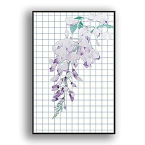 Framed Canvas Wall Art Beautiful Flowers in Grid Giclee Print Gallery Wrap Modern Home Prints Ready to Hang - 16x24 inches