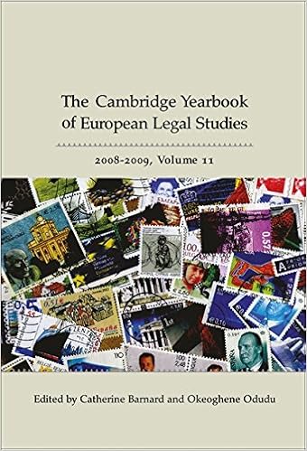 Cambridge Yearbook Of European Legal Studies Volume 11 - 
