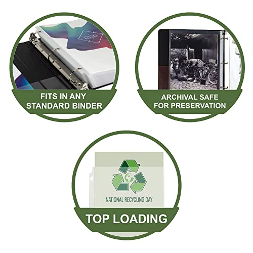 Samsill Recycled Sheet Protectors, 8.5x11 Inch Page Protectors for 3