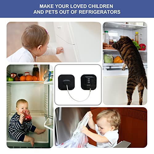 Home Fridge Lock No Drilling, NewBinn 2 Pack Adhesive Refrigerator Lock