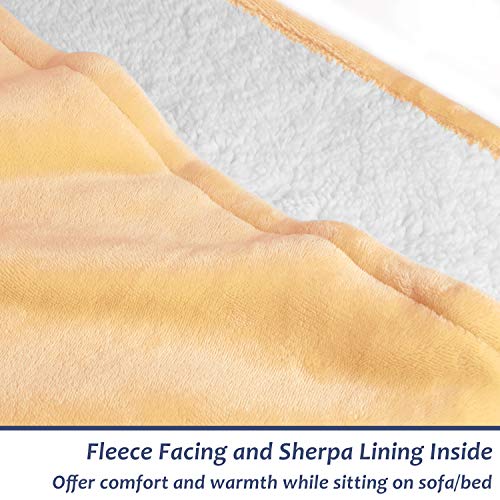 Blanket Sweatshirt, Super Soft Warm Cozy Wearable Sherpa Hoodie for Teens, Boys, Girls, Youth, Kids (7-15yr), Oversize, Reversible, Hood & Large Pocket, One Size, Camel - Thumbnail 3
