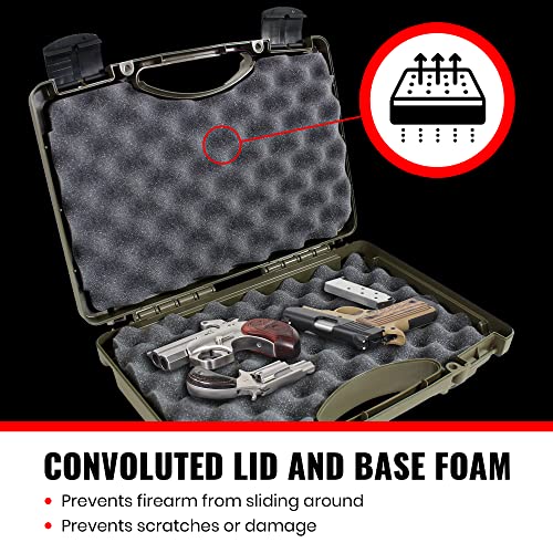 Hard Plastic Pistol Gun Case Ranger Green, Economy Series by