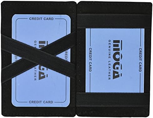 Moga High End Leather Quality Magic Wallet (Black)