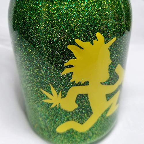 Stainless Steel Travel Mug Glitter Mason Jar - 420 Running Man - Gift - Thumbnail 2