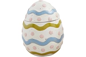 Mud Pie Egg Easter Canister; Approx 6" x 3 3/4"